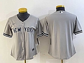 Women's New York Yankees Blank Gray Stitched MLB Cool Base Nike Jersey,baseball caps,new era cap wholesale,wholesale hats